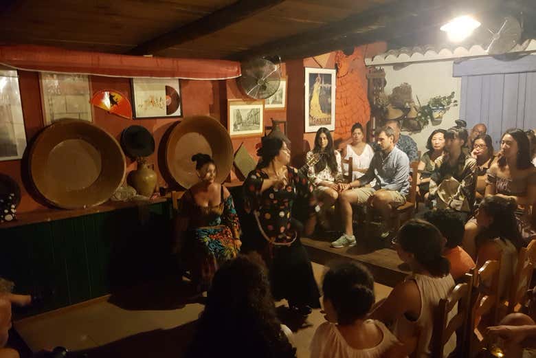 Desfrutando do espetáculo flamenco em Triana